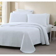 Cozy Beddings Quilted Coverlet Set Attitude Collection Bedspread PREWASHED Cover Set, Square Stitched Design