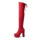 thumbnail image 1 of Talla 34-43, nuevas botas por encima de la rodilla, botas de ante hasta el muslo con plataforma, botas de invierno sexis ajustadas para mujer, hechas a medida Sailing Electrónica, 1 of 5