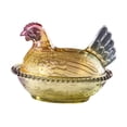 thumbnail image 2 of Plato de de pollo, plato de postre de mesa, elegante recipiente de vidrio para refrigerios, para despensa, café, mesa de comedor, hogar, boda Estilo A, 2 of 8