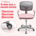 thumbnail image 6 of Infans Kids Desk Chair Adjustable Height Children Study Chair w/Auto Brake Casters Pink, 6 of 7