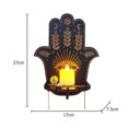 thumbnail image 3 of Portavelas tallado en madera Candelabro montado en la pared Estante de cristal Artesanía (Mano) Likrtyny Libre de BPA, 3 of 9
