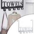 thumbnail image 2 of Toallero de material acero inoxidable, estante organizador de ropa de soporte, con 5 de puerta pa colg coración, pa toalla de pa proteger Gris plateado Sunnimix Perchero para colgar en la pared, 2 of 8