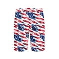 thumbnail image 5 of Amzcrzy Men Beach Shorts American Flag Print Mens Shorts Elastic Waist Dstring Quick Dry Casual Comfy Board Shorts for Fourth of July Summer Wear @10 XL, 5 of 5