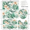 thumbnail image 5 of Beach Ocean Palm Bathroom Set with Shower Curtain and Rugs Accessories, Tropical Coast Sea Island Shower Curtain for Bathroom, Blue Summer Landscape Bathroom Decor 4 Pcs, 5 of 7