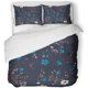 thumbnail image 1 of Juego de ropa de cama de 3 piezas ABPHQTO Patrón de flores margaritas azul oscuro Funda nórdica, 1 of 1