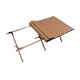 thumbnail image 1 of Table de Camping Pliante, Table d'Appoint de Camping avec 3 Pieds de Support en Fer pour Pique-Nique, 1 of 7