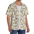 thumbnail image 2 of Logiee Different Butterflys Print Men's Button Down Shirts Short Sleeve, Summer Beach Shirts,Vacation Wedding Shirts,Men's Casual Button-Down Shirts with Pocket-4X-Large, 2 of 5