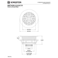 thumbnail image 2 of Kingston BSFT4137 Watercourse 4-1/4-Inch Brass Round Grid Shower Base Drain with Flange in Brushed Brass, 2 of 5