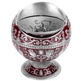 thumbnail image 2 of Noref Metal Ashtray, Ashtray With Lid, Wine Red Three‑Dimensional Dragon Relief Pattern, For Home Office, 2 of 8