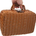 thumbnail image 3 of LIOOBO Handwoven Rattan Storage Box, Light Brown, Strong and Tidy Organizer, 3 of 8
