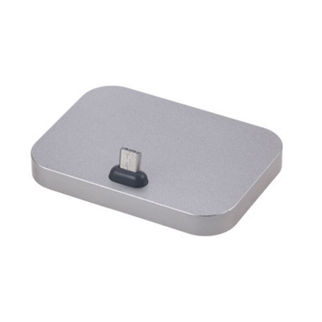 Bearachild Soporte de microcargador de escritorio para teléfono móvil estación de acoplamiento de microcarga para teléfono inteligente Teléfono y Comunicación Gris
