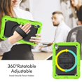 thumbnail image 5 of SaniMore for iPad 10th Generation 10.9" 2022 Case, 3 Layers Multi-Functional Cover with Pencil Holder Shoulder & Hand Strap 360° Rotatable Kickstand Shockproof Protective Shell, Green, 5 of 7