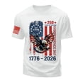 thumbnail image 4 of 250th Anniversary Gifts USA T-Shirt 250 Years 1776-2026 250th Birthday Eagle T-Shirt for Celebrate 250th Anniversary of America Patriotic Tee 250 Short-Sleeved Top for Men (White,XL), 4 of 6