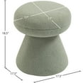 thumbnail image 3 of Meridian Furniture Drum Mint Faux Shearling Teddy Fabric Ottoman/Stool, 3 of 5