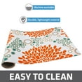 thumbnail image 3 of Drymate Pet Bowl Placemat, Dog & Cat Food Feeding Mat - Absorbent Fabric, Waterproof Backing, Slip-Resistant - Machine Washable/Durable (12” x 20”) (Rejuvenation Orange & Turquoise), 3 of 7