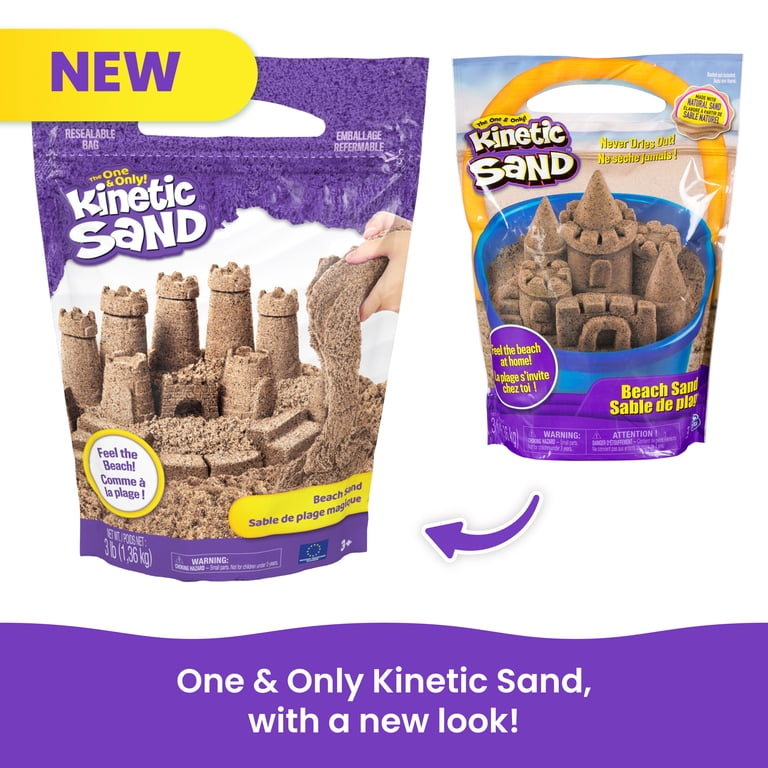 Kinetic Sand 3lb Beach Play Sand, Moldable Sensory photo 5