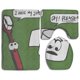 thumbnail image 1 of ABPHQTO Divertido animado Juego de alfombras de baño de 3 piezas Alfombra de baño Alfombra de contorno y tapa de inodoro, 1 of 2