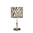 thumbnail image 4 of Fabric Wrapped Table Lamp with Animal Print, White and Black, 4 of 5