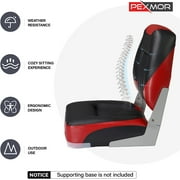 PEXMOR Low/High Back Boat Seats, Folding Boat Seats 2 Pack Thick Soft Cushion Waterproof, Fishing Captain Boat Seats w/Aluminum Hinges & Stainless Steel Screws, 2 Packs