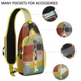 thumbnail image 2 of Abstract Geometry Colorful Crossbody Sling Bag for Women Men Travel Sling Bag Hiking Bag for Traveling Office Hiking Sling Pack Trendy Sling Backpack, 2 of 6