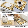 thumbnail image 4 of Washable Rubber Sunflower Cute Floral Dish Drying Mats for Kitchen Counter Home Large Coffee Bar Pad Accessories and Decor for Utensils Stemware 19.5''x12'', 4 of 7