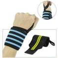 thumbnail image 4 of Weightlifting Wrist Wraps Wrist Support with Heavy Duty Thumb Loop - Wrap for Powerlifting - yellow, 4 of 5