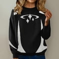 thumbnail image 2 of Sentmoon Chandail pour Femmes 2025 Vêtements pour Femmes Mode Automne Tendance Chandail Décontracté Surdimensionné Col Rond Manches Longues pour Voyage et Commodité Compacte Noir m, 2 of 7