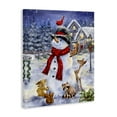 thumbnail image 4 of Stupell Industries Snowman & Forest Animals Holiday Painting Gallery Wrapped Canvas Art Print Wall Art, 24 x 30, 4 of 8