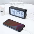 thumbnail image 3 of Reloj Digital Bearachild rectangular indicador de temperatura retroiluminado color Negro/Blanco, 3 of 6