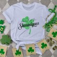 thumbnail image 1 of T-shirt de la Saint-Patrick pour Femmes, Col Rond, Manches Courtes, Imprimé Arbre de Noël, 1 of 4