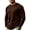 Brown_014, variant on Domuza Mens Long Sleeve Shirt with Pocket Crew Neck Shirts Casual Solid Lightweight Basic T-Shirt Brown XL