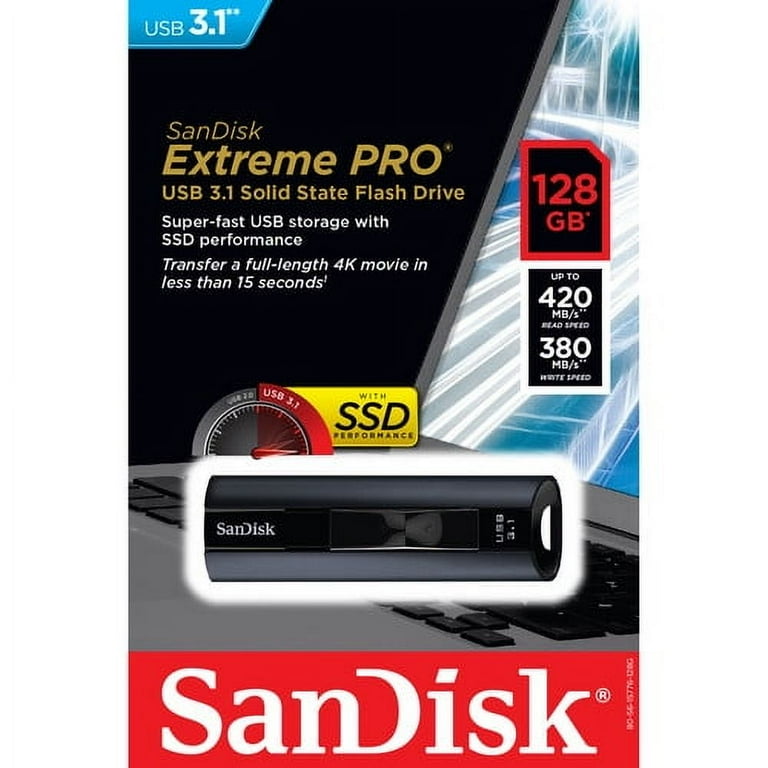SanDisk 128GB Extreme Pro USB Solid State Flash Drive