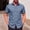 Blue, variant on COSFO Short Sleeve Men Button Down Shirt Casual Beach Blue Shirt Summer Collared Relaxed Fit Men Shirts L