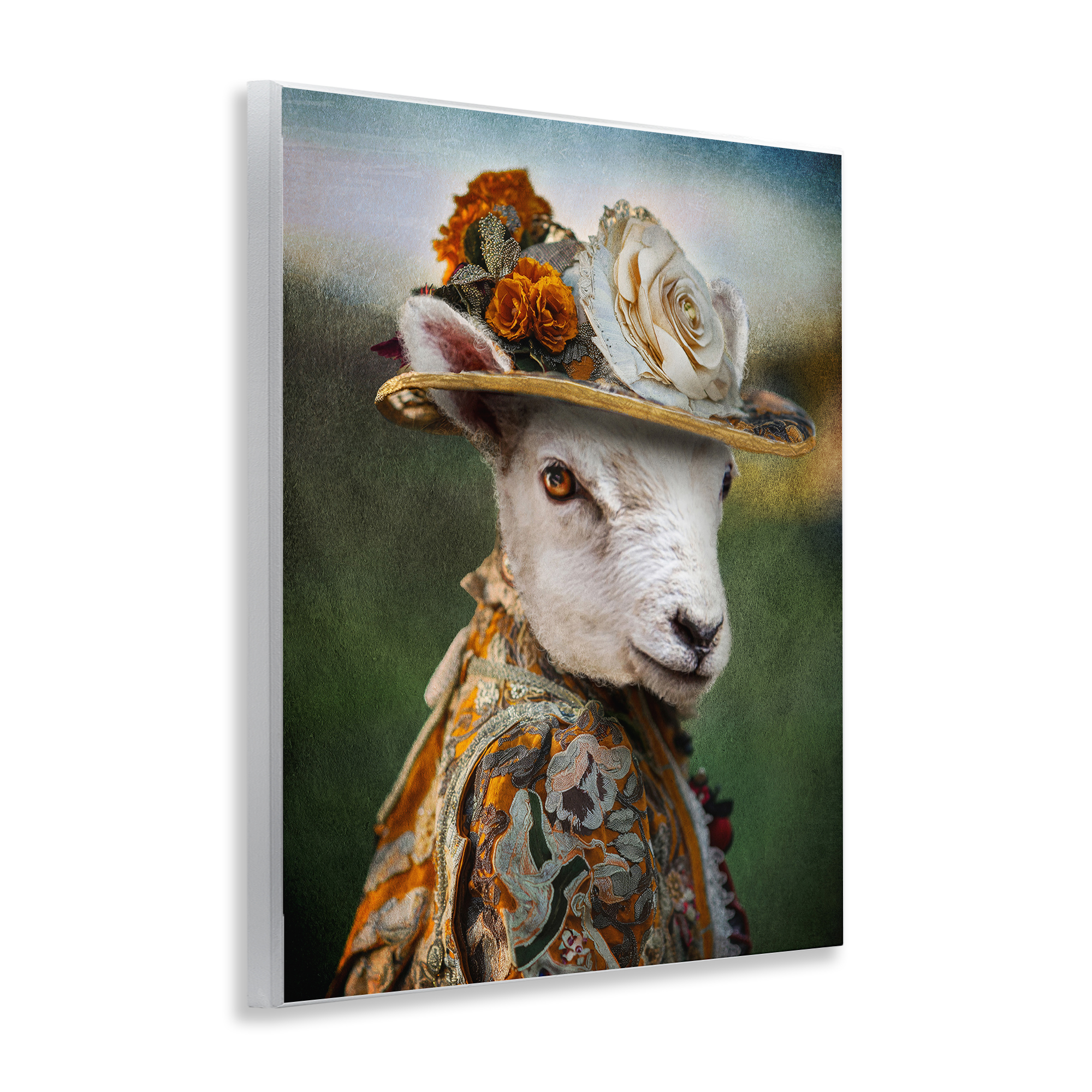 Stupell Industries Fashionable Sheep Portrait Animals & Insects Painting Unframed Art Print Wall Art, 11 x 14