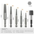 thumbnail image 5 of 6Pcs Stud Screw Extractor Remover Set Broken Damaged Pipes Bolt Easy Out Tool, 5 of 9