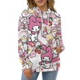 thumbnail image 5 of Kuromi And My Melody Hoodie 3D Print Pullover Hooded Long Sleeve Sweatshirts Tops Blouse with Pocket for Mens Womens, 5 of 8