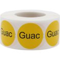 thumbnail image 1 of Étiquettes de Charcuterie Jaune 1 Pouce Rond - Lot de 500, 1 of 2