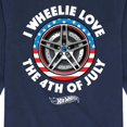thumbnail image 3 of Hot Wheels - I Wheelie Love 4th of July - Toddler And Youth Long Sleeve Graphic T-Shirt, 3 of 5