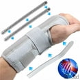thumbnail image 3 of Adjustable Wrist Brace With Double Spring Support - Night Use Carpal Tunnel Relief, Hand Stabilizer For Sprains, Tendonitis & Injuries,Black-Left,L/XL, 3 of 7