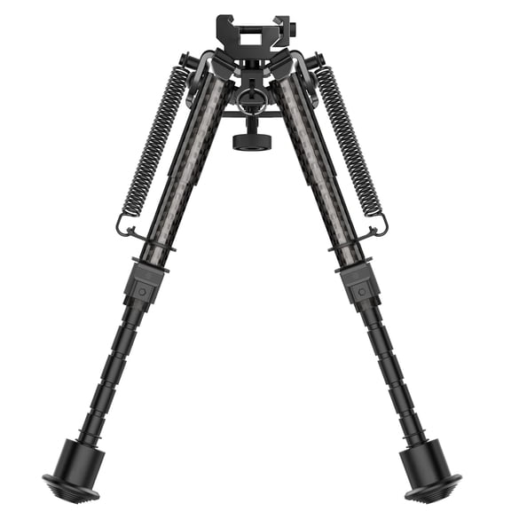 Fooletu Carbon Fiber 6-9 Inches Bipod with Picatinny Adapter, Black