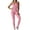 Pink, variant on Nylon Jumpsuits Womens Bodysuit Ribbed Backless One Piece Slim Fit Unitard Athletic Outfits Summer Long Rompers (S, Pink)