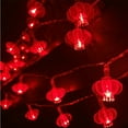 thumbnail image 4 of Farolillo chino tradicional Muross con nudo rojo, luces LED de cadena, funciona con pilas, suministros para fiestas, luces decorativas para Año Nuevo chino., 4 of 6