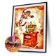 thumbnail image 3 of Pintura de diamante 5D DIY taladro redondo completo chica con frijol arte artesanal 30x40cm café, 3 of 7