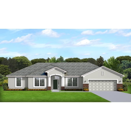 556-22826: Mediterranean Bungalow 4 Bed, 2 Bath Luxury Home Plan, 2282 Sq Ft: Full Blueprints with License to Build by Home Plan Marketplace - Lesuto