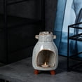 thumbnail image 4 of Portainciensos de cerámica con chimenea, pequeño difusor de aroma tipo chimenea, hecho a mano, versátil para sahumerios, conos de incienso y resinas, decoración para el hogar., 4 of 6