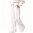 thumbnail image 5 of Sweatpants for Women Comfy Wide Leg Drawstring Waist Workout Pants, 5 of 9