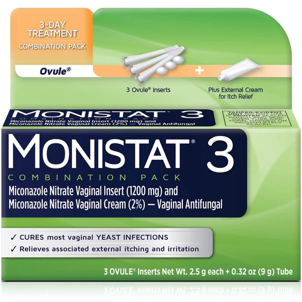 Monistat 3 Vaginal Antifungal Combination Pack with Soothing Itch