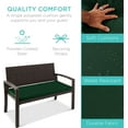 thumbnail image 4 of BOBOKY  Outdoor Bench 2-Person Wicker Garden Patio Benches Seating Furniture for Backyard, Porch w/Seat Cushion, 700 lbs Capacity,Green/Brown, 4 of 8