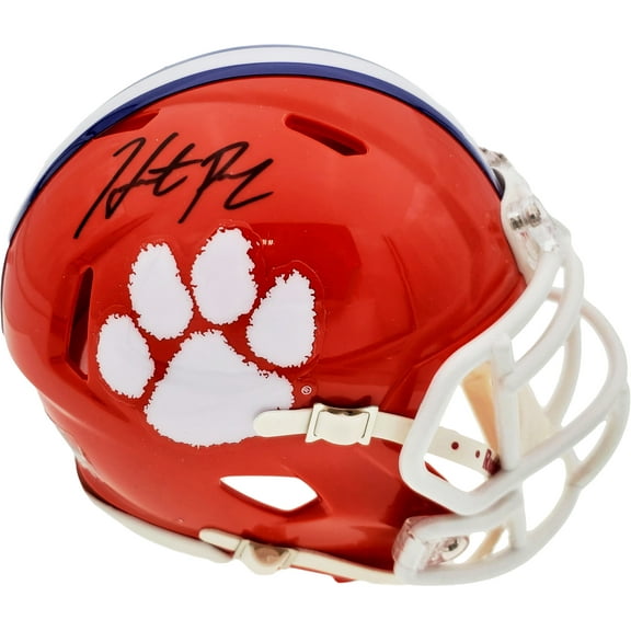 Hunter Renfrow Autographed Clemson Tigers Orange Speed Mini Helmet Beckett BAS 191546