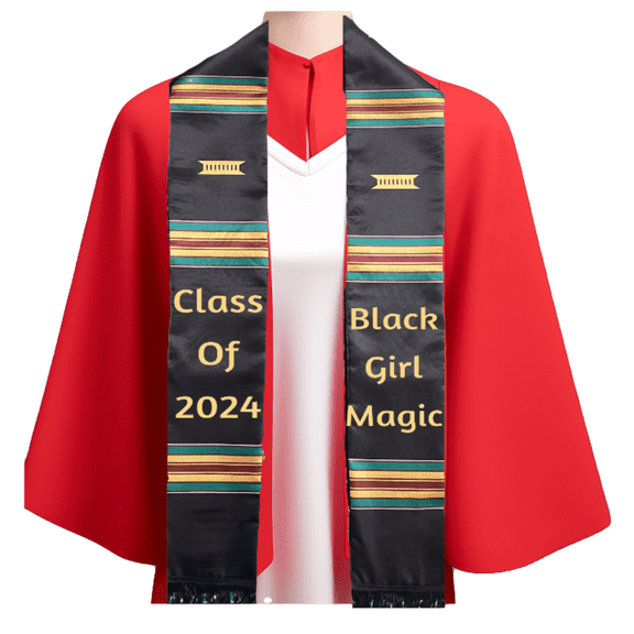 SonaGear African Graduation Stole Class of 2024, Black Girl Magic